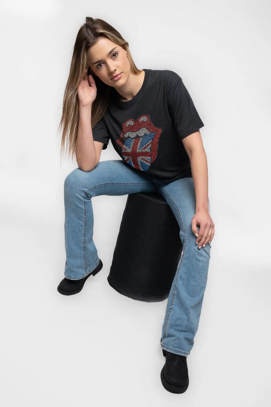 The Rolling Stones Union Jack Tongue Diamante Tee sold by Paradiso Clothing product image thumbnail 5