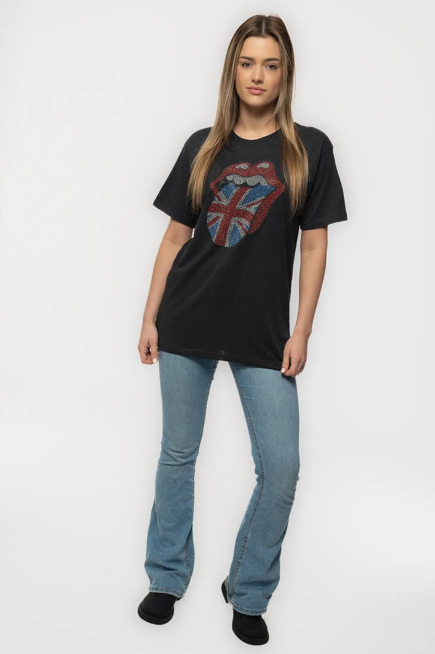 The Rolling Stones Union Jack Tongue Diamante Tee sold by Paradiso Clothing product image thumbnail 2