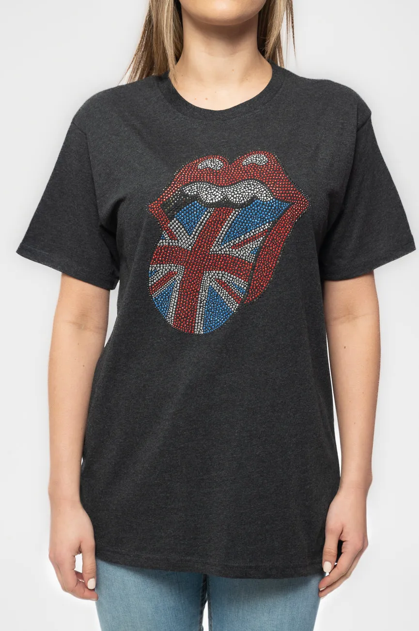 The Rolling Stones Union Jack Tongue Diamante Tee sold by Paradiso Clothing product image thumbnail 3