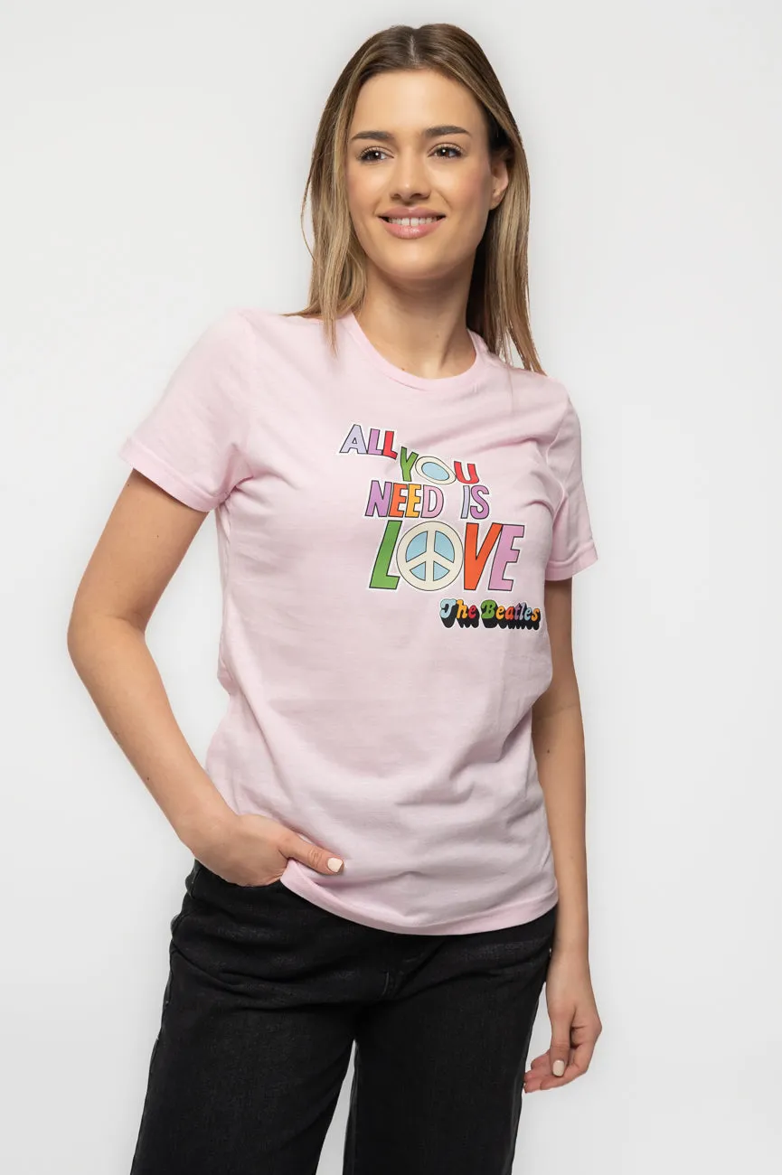 The Beatles All You Need is Love Skinny Fit T Shirt sold by Paradiso Clothing