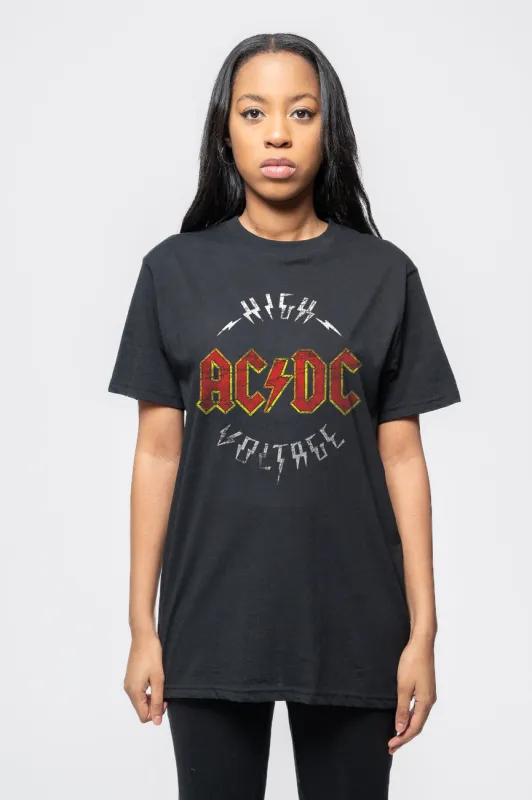 AC/DC High Voltage Distressed Print T Shirt sold by Paradiso Clothing