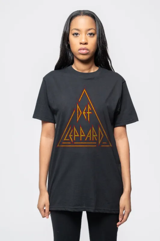 Def Leppard Triangle Band Logo T Shirt made by Def Leppard