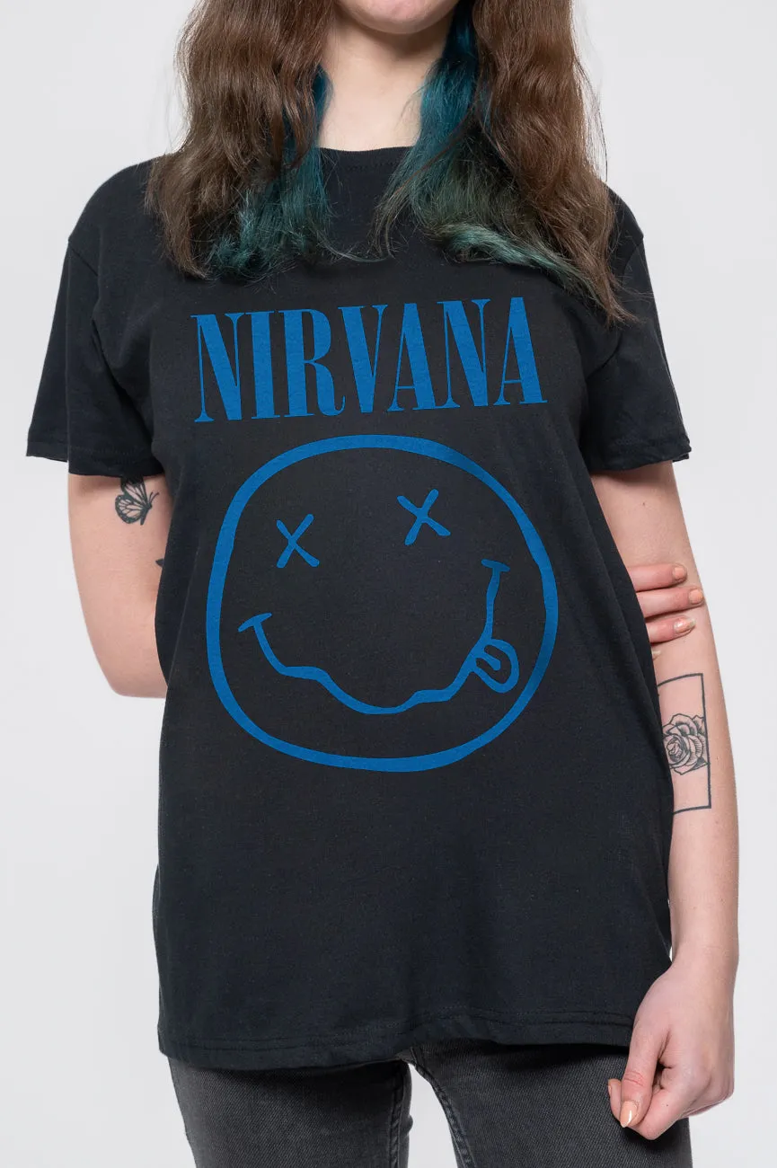 Nirvana Blue Grunge Smile T Shirt sold by Paradiso Clothing product image thumbnail 3
