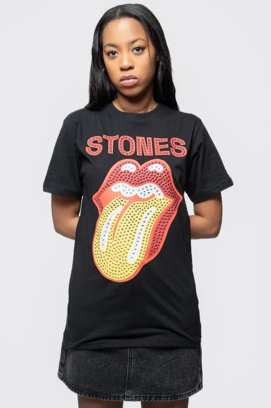 The Rolling Stones Diamante Tongue T Shirt sold by Paradiso Clothing
