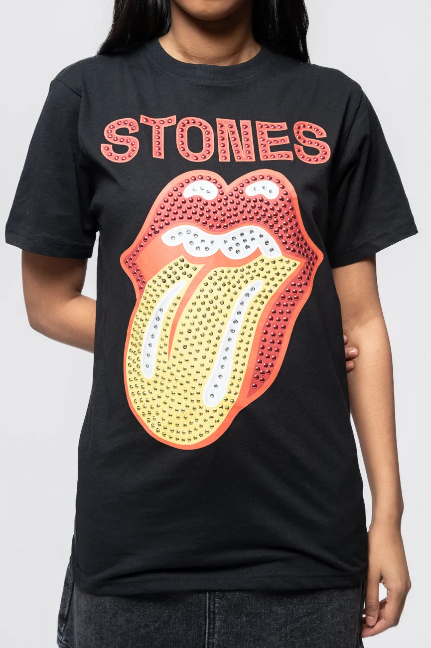 The Rolling Stones Diamante Tongue T Shirt sold by Paradiso Clothing product image thumbnail 3