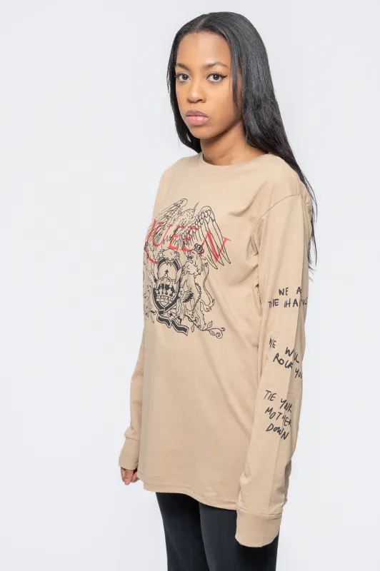 Queen Handwritten Song Titles Long Sleeve T Shirt sold by Paradiso Clothing