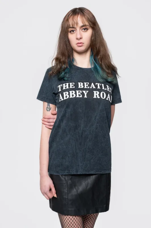 The Beatles Abbey Road Sign Dip Dye T Shirt sold by Paradiso Clothing