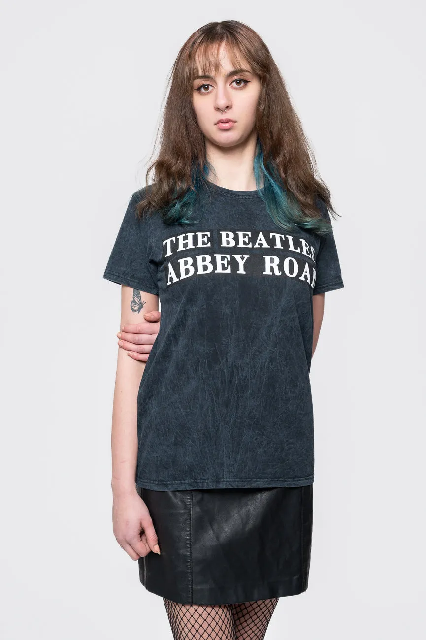 The Beatles Abbey Road Sign Dip Dye T Shirt sold by Paradiso Clothing