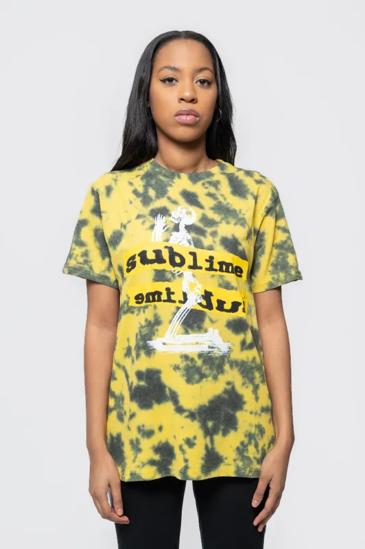 Sublime Praying Skeleton Dip Dye T Shirt sold by Paradiso Clothing