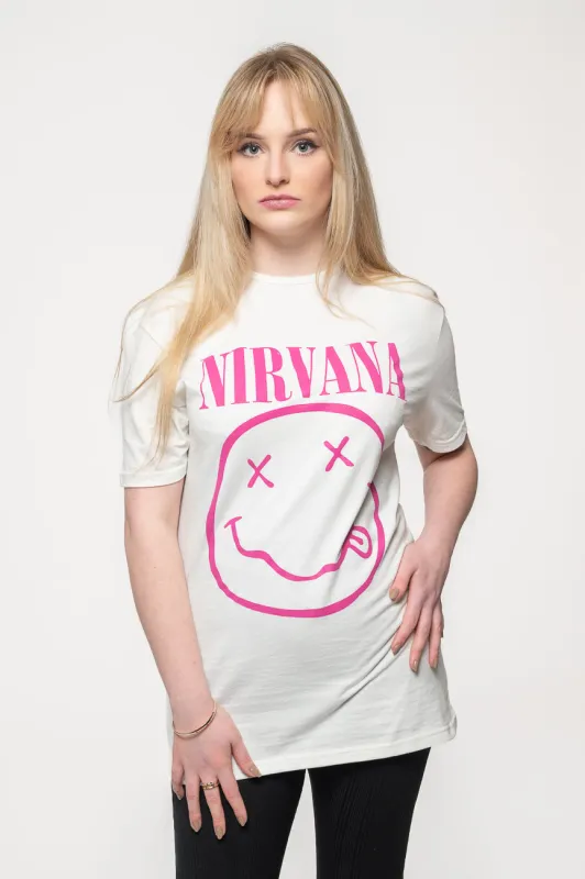Nirvana Purple Grunge Smile T Shirt sold by Paradiso Clothing