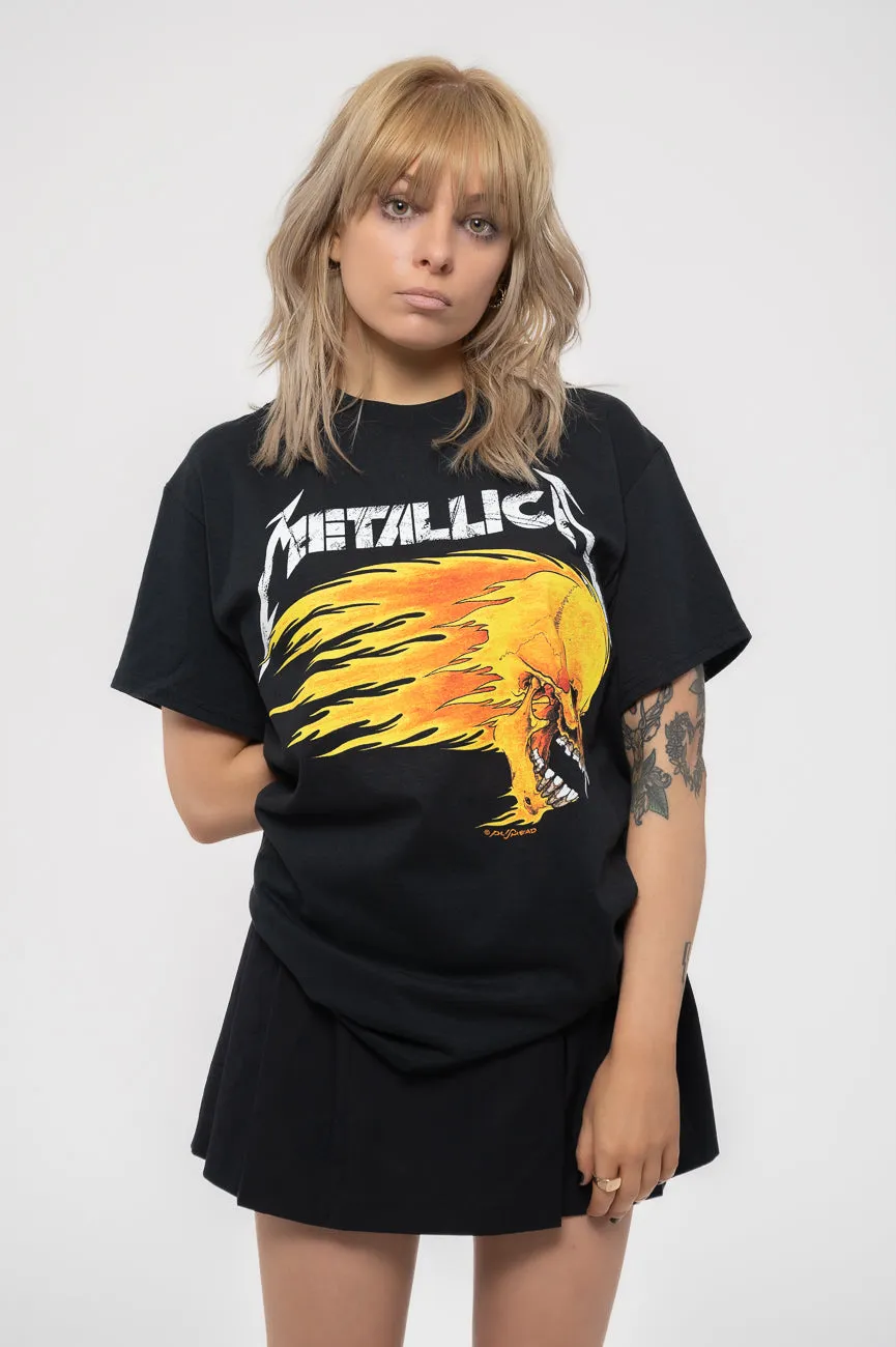 Metallica Flaming Skull Tour 94 T Shirt sold by Paradiso Clothing