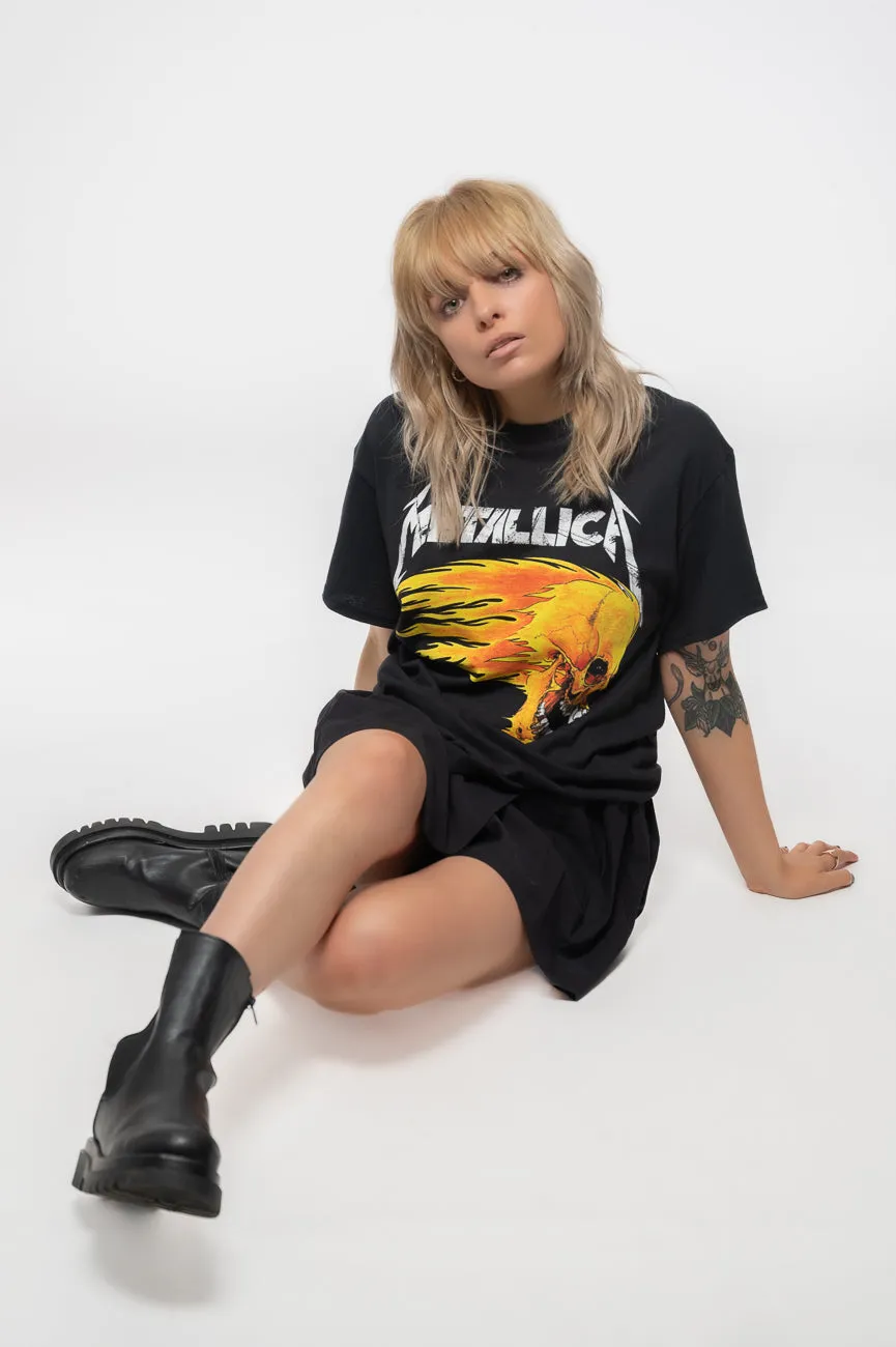 Metallica Flaming Skull Tour 94 T Shirt sold by Paradiso Clothing product image thumbnail 5