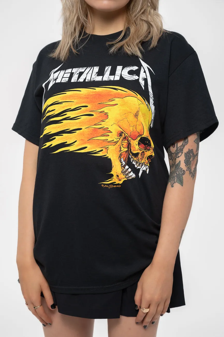 Metallica Flaming Skull Tour 94 T Shirt sold by Paradiso Clothing product image thumbnail 3