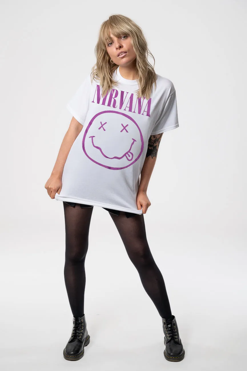 Nirvana Purple Grunge Smile T Shirt sold by Paradiso Clothing product image thumbnail 5