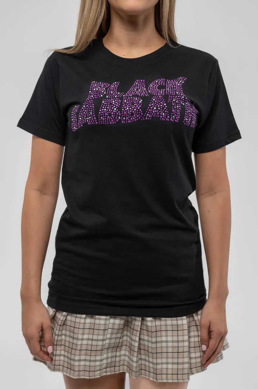 Black Sabbath Classic Wavy Diamante T Shirt sold by Paradiso Clothing product image thumbnail 3