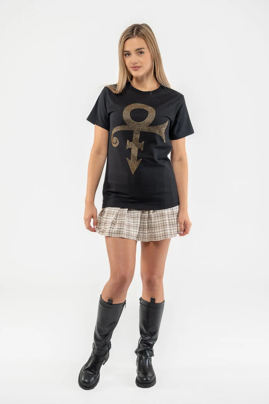 Prince Diamante Gold Symbol T Shirt sold by Paradiso Clothing product image thumbnail 2