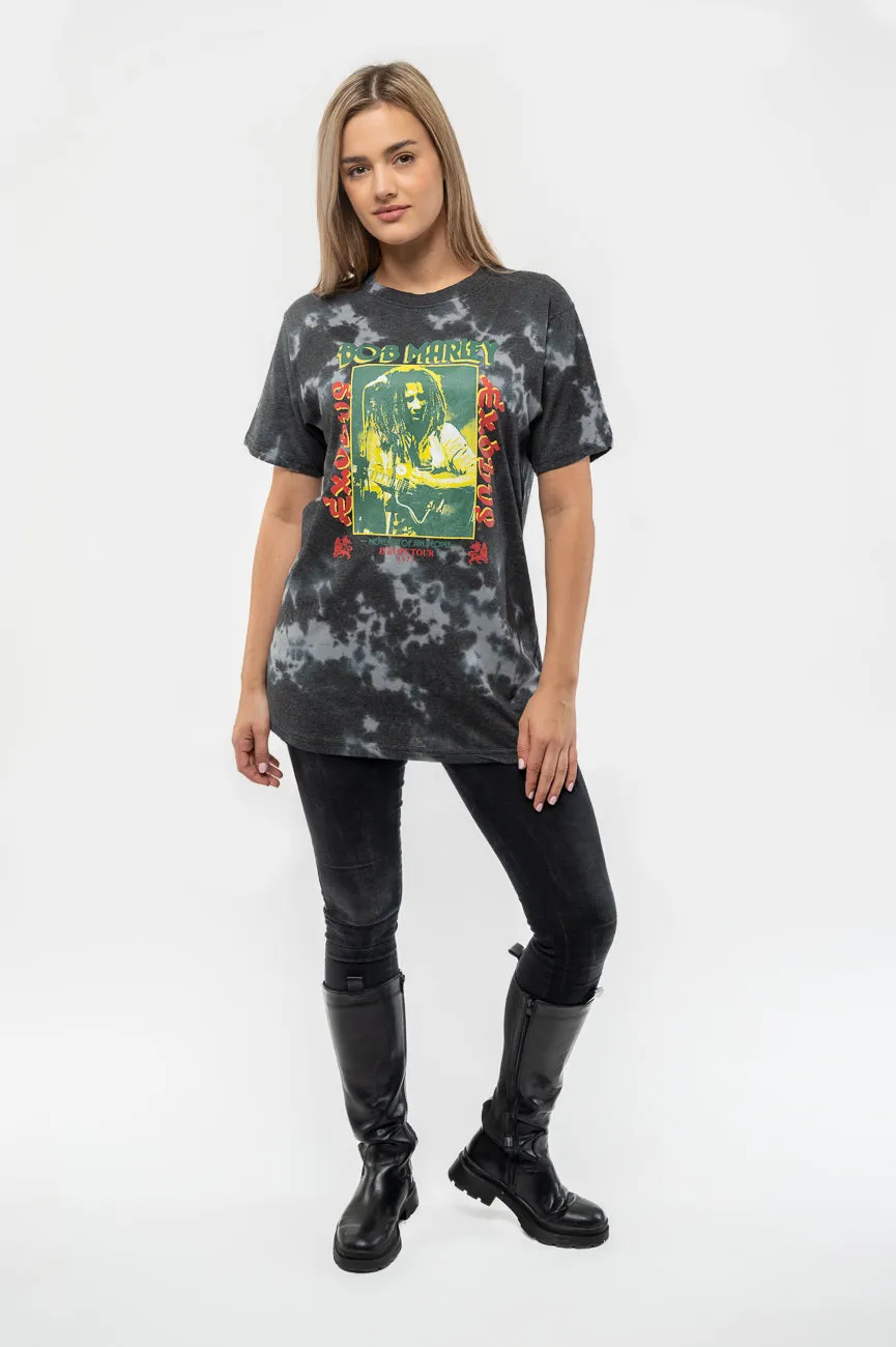 Bob Marley Exodus European Tour Dye Wash T Shirt sold by Paradiso Clothing product image thumbnail 2
