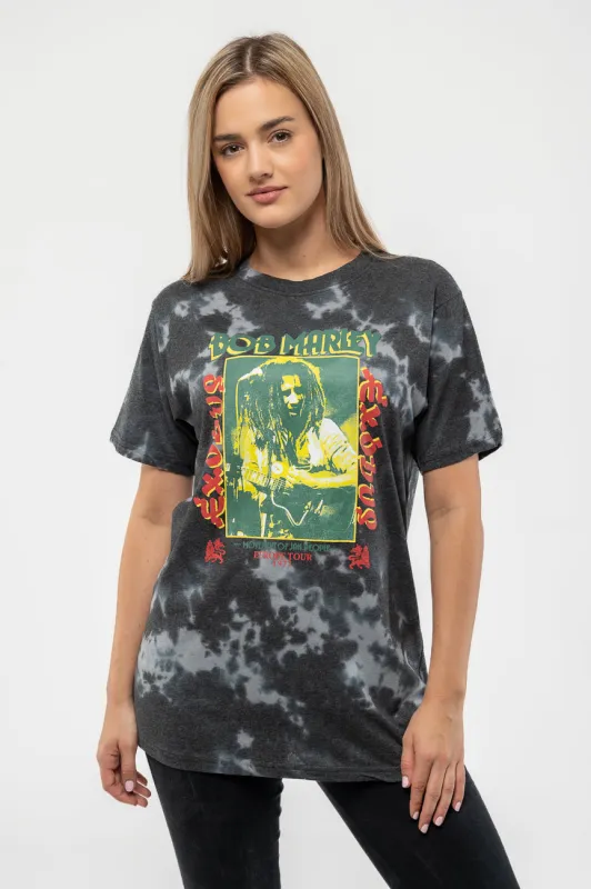 Bob Marley Exodus European Tour Dye Wash T Shirt sold by Paradiso Clothing