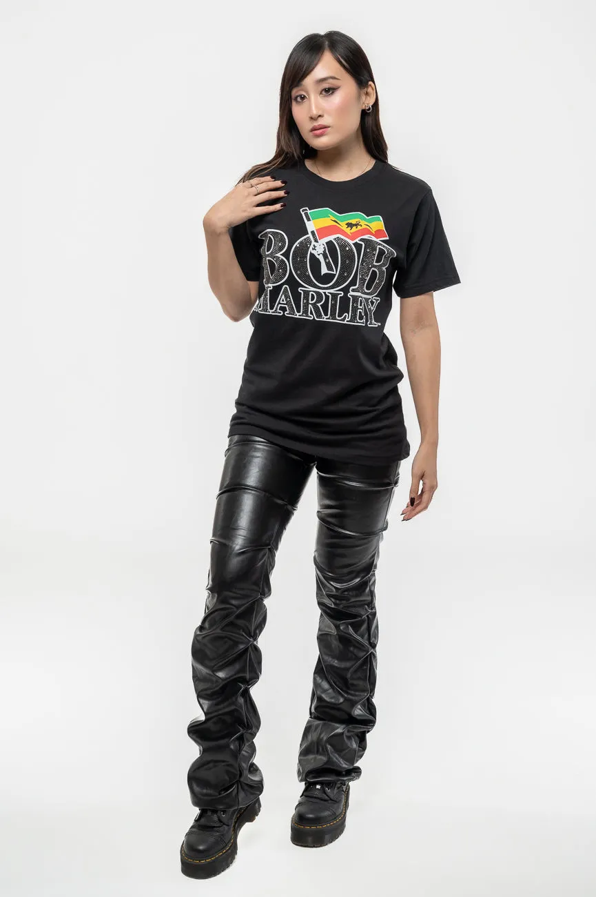 Bob Marley Diamante Flag T Shirt sold by Paradiso Clothing product image thumbnail 2