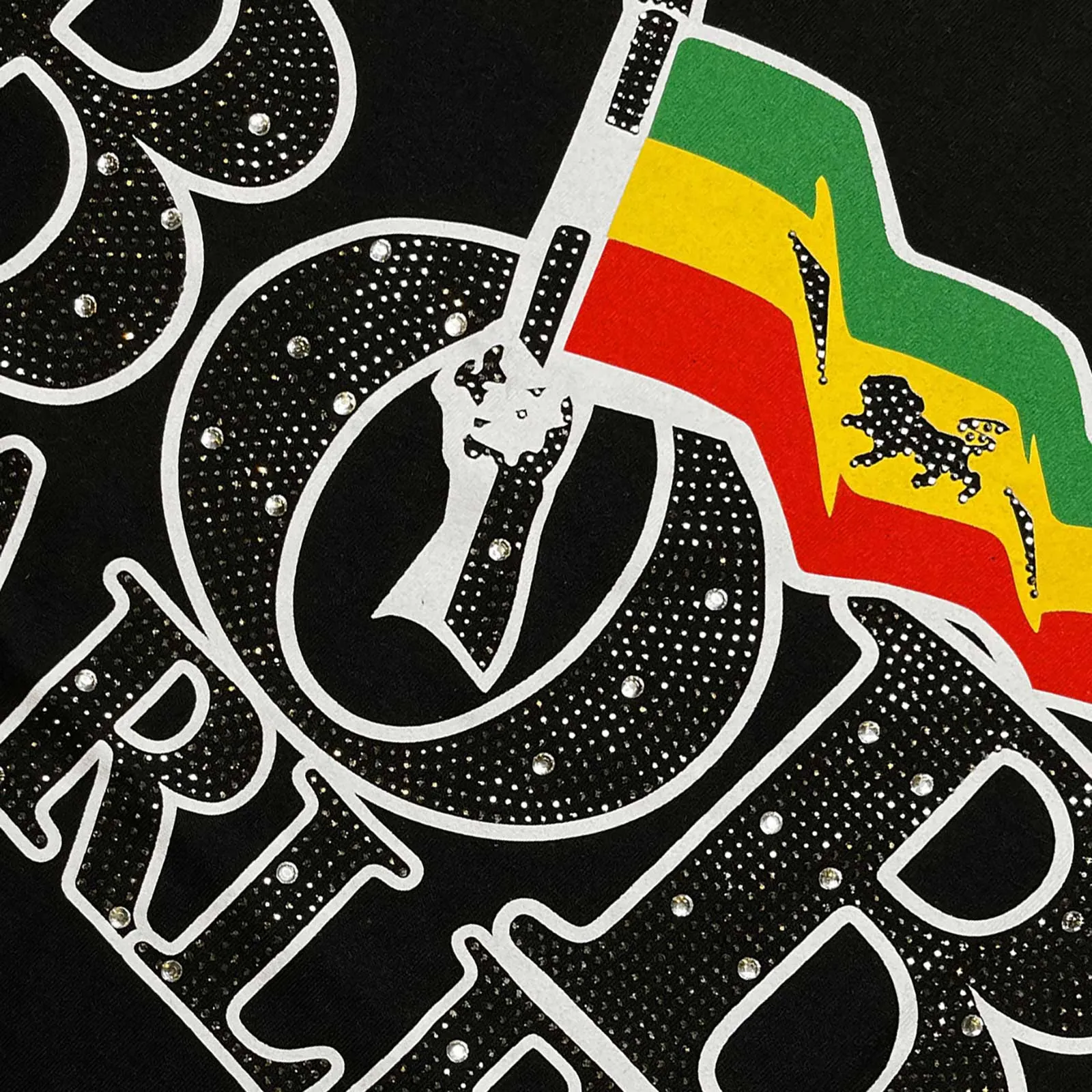 Bob Marley Diamante Flag T Shirt sold by Paradiso Clothing product image thumbnail 5