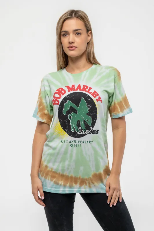 Bob Marley Exodus 45th Anniversary Tie Dye T Shirt sold by Paradiso Clothing
