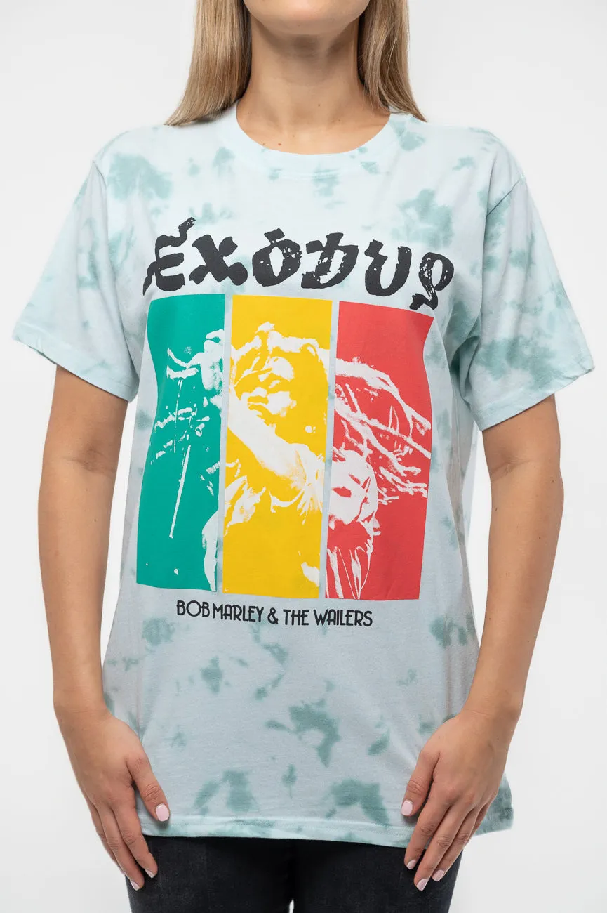 Bob Marley Exodus Rasta Colours Dye Wash T Shirt sold by Paradiso Clothing product image thumbnail 3