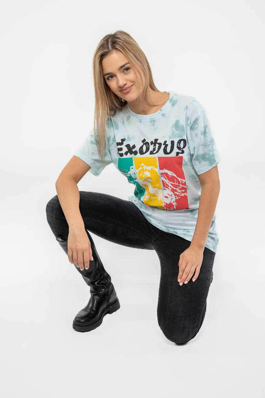 Bob Marley Exodus Rasta Colours Dye Wash T Shirt sold by Paradiso Clothing product image thumbnail 5