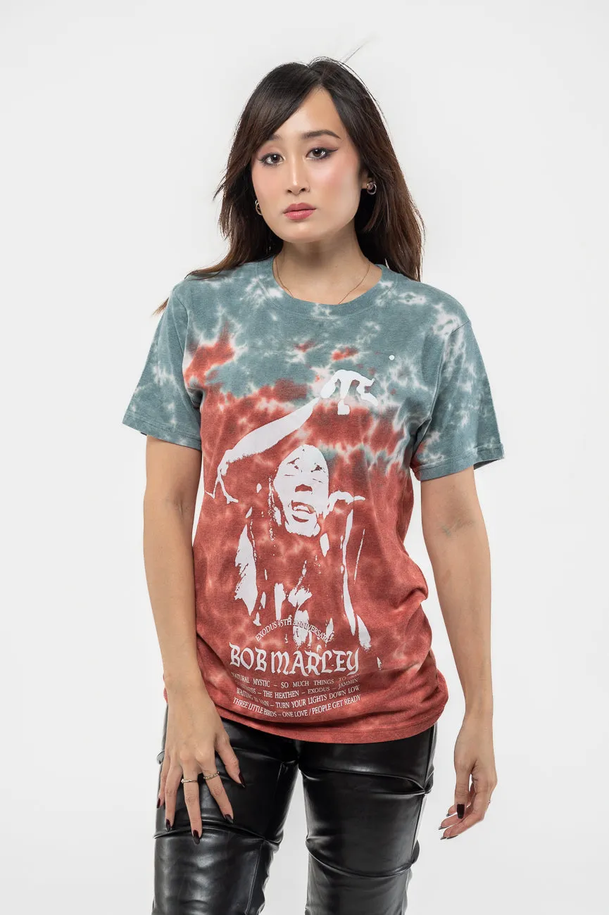 Bob Marley Exodus Playlist Dye Wash T Shirt sold by Paradiso Clothing