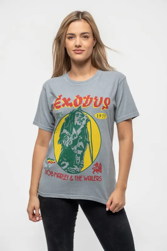 Bob Marley Exodus 1977 Tour Dye Wash T Shirt sold by Paradiso Clothing
