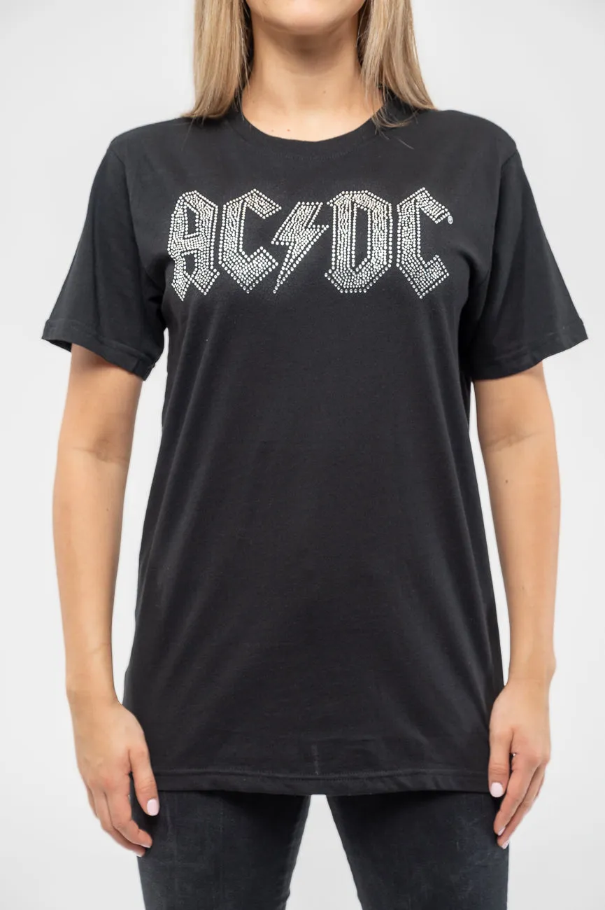 AC/DC Diamante Voltage Band Logo T Shirt sold by Paradiso Clothing product image thumbnail 3