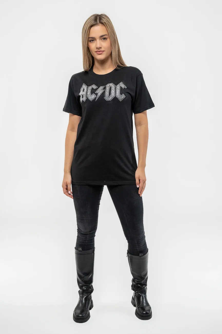 AC/DC Diamante Voltage Band Logo T Shirt sold by Paradiso Clothing product image thumbnail 2