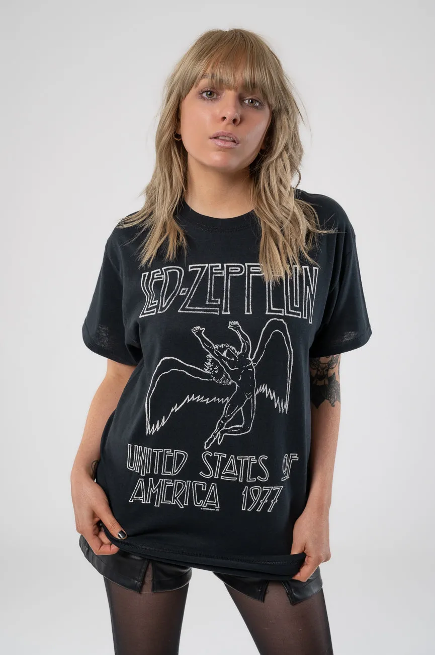 Led Zeppelin USA 77 T Shirt sold by Paradiso Clothing