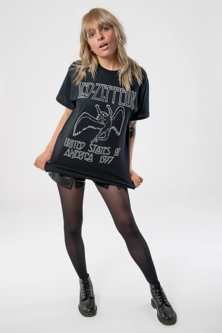 Led Zeppelin USA 77 T Shirt sold by Paradiso Clothing product image thumbnail 5