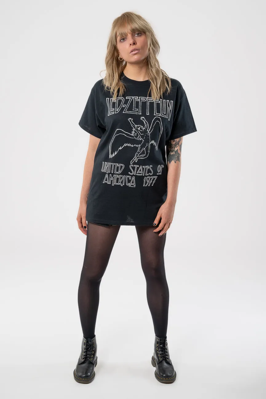 Led Zeppelin USA 77 T Shirt sold by Paradiso Clothing product image thumbnail 2