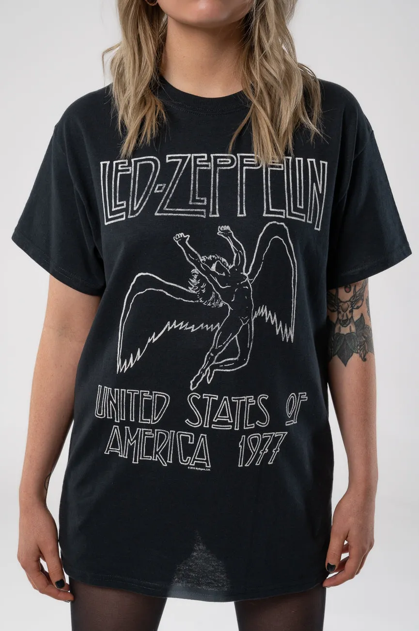 Led Zeppelin USA 77 T Shirt sold by Paradiso Clothing product image thumbnail 3