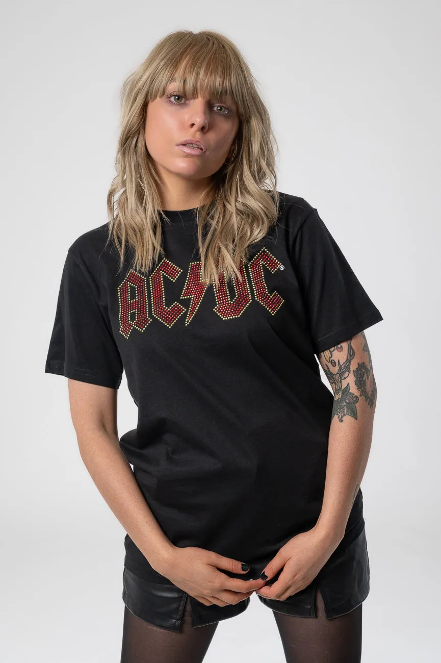 AC/DC Full Colour Diamante T Shirt sold by Paradiso Clothing