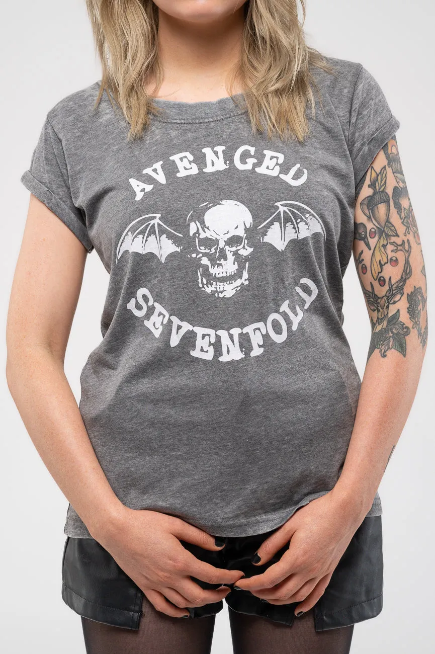 Avenged Sevenfold Deathbat Burnout T Shirt sold by Paradiso Clothing product image thumbnail 3