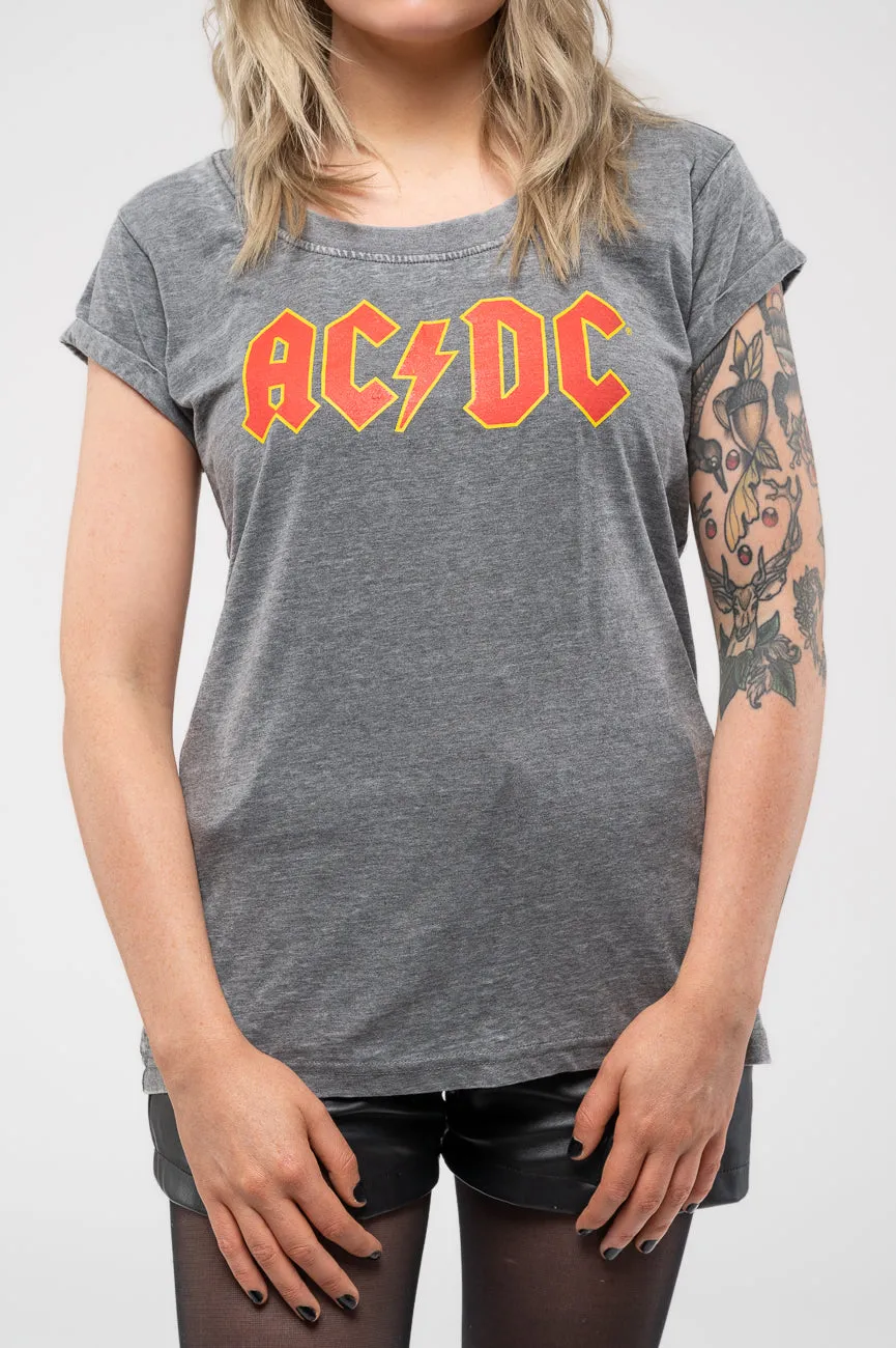 AC/DC Classic Band Logo Burnout T Shirt sold by Paradiso Clothing product image thumbnail 3