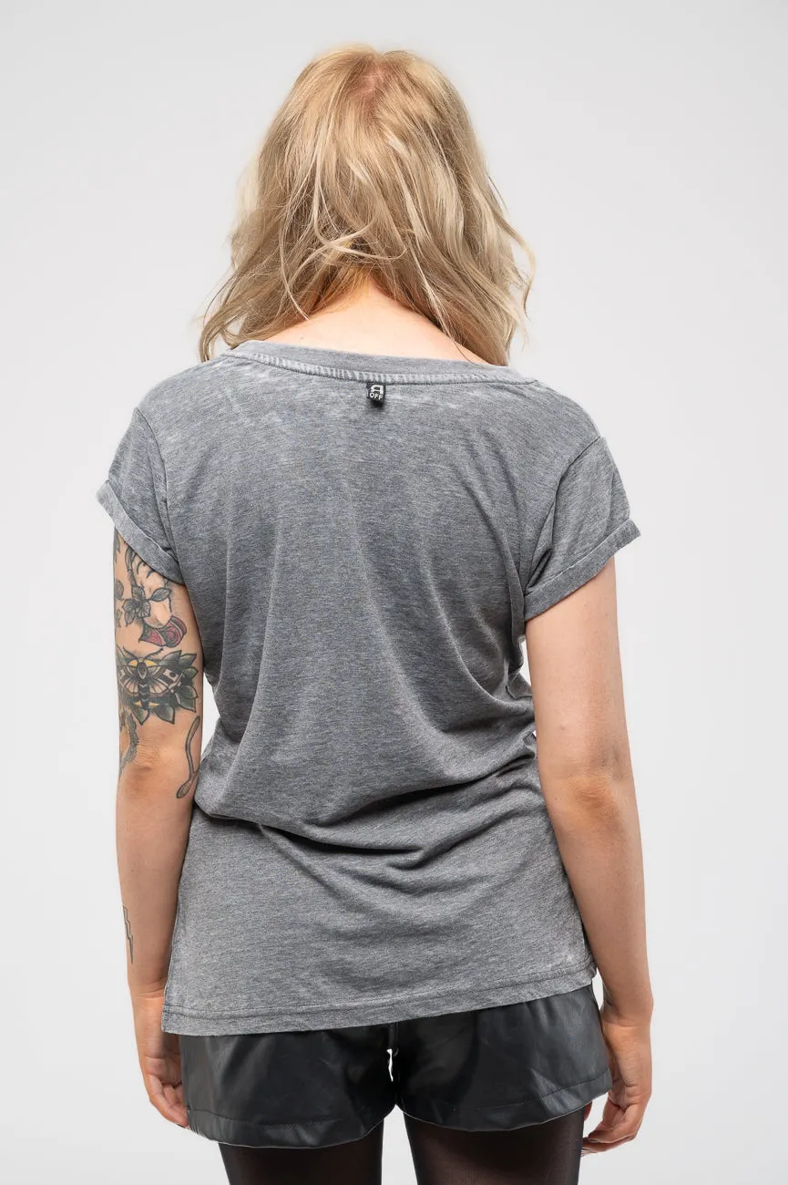 AC/DC Classic Band Logo Burnout T Shirt sold by Paradiso Clothing product image thumbnail 4