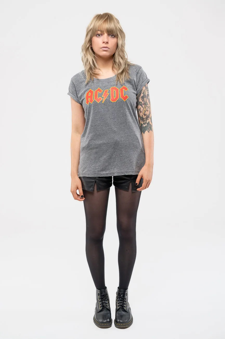 AC/DC Classic Band Logo Burnout T Shirt sold by Paradiso Clothing product image thumbnail 2