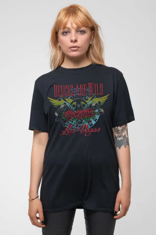 Aerosmith Deuces Are Wild T Shirt made by Paradiso Clothing