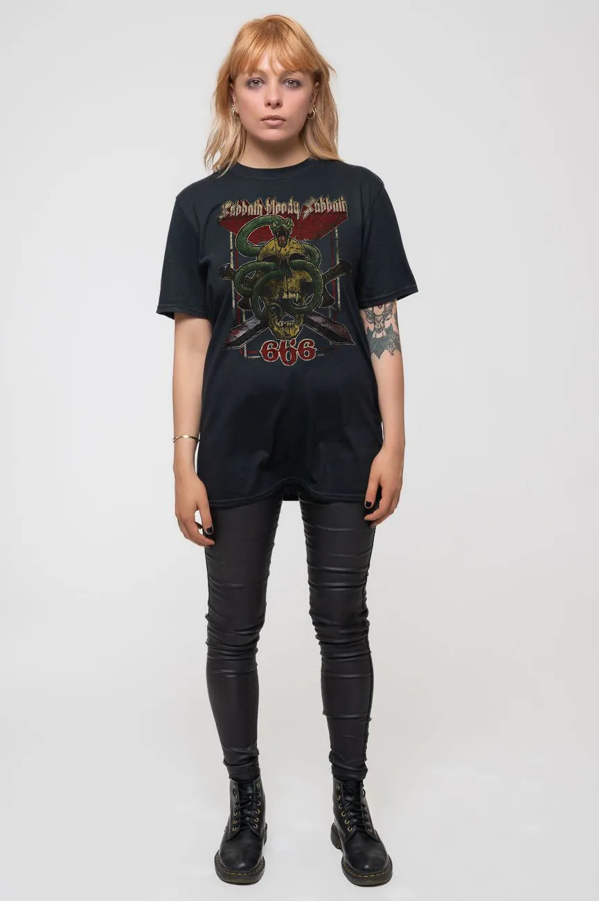 Black Sabbath Bloody Sabbath 666 distressed logo T Shirt sold by Paradiso Clothing product image thumbnail 2