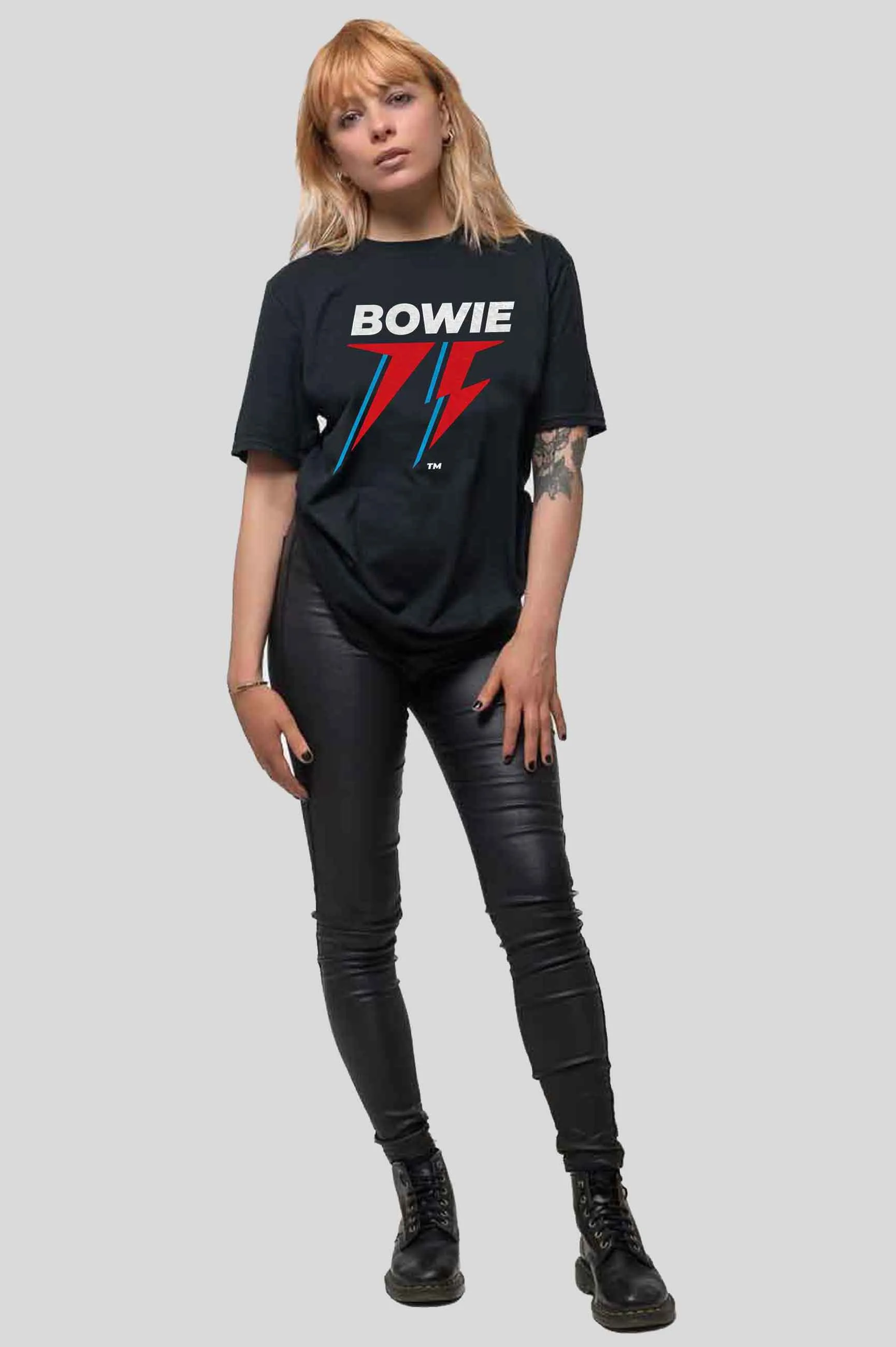 David Bowie 75th Flash Logo T Shirt sold by Paradiso Clothing product image thumbnail 5