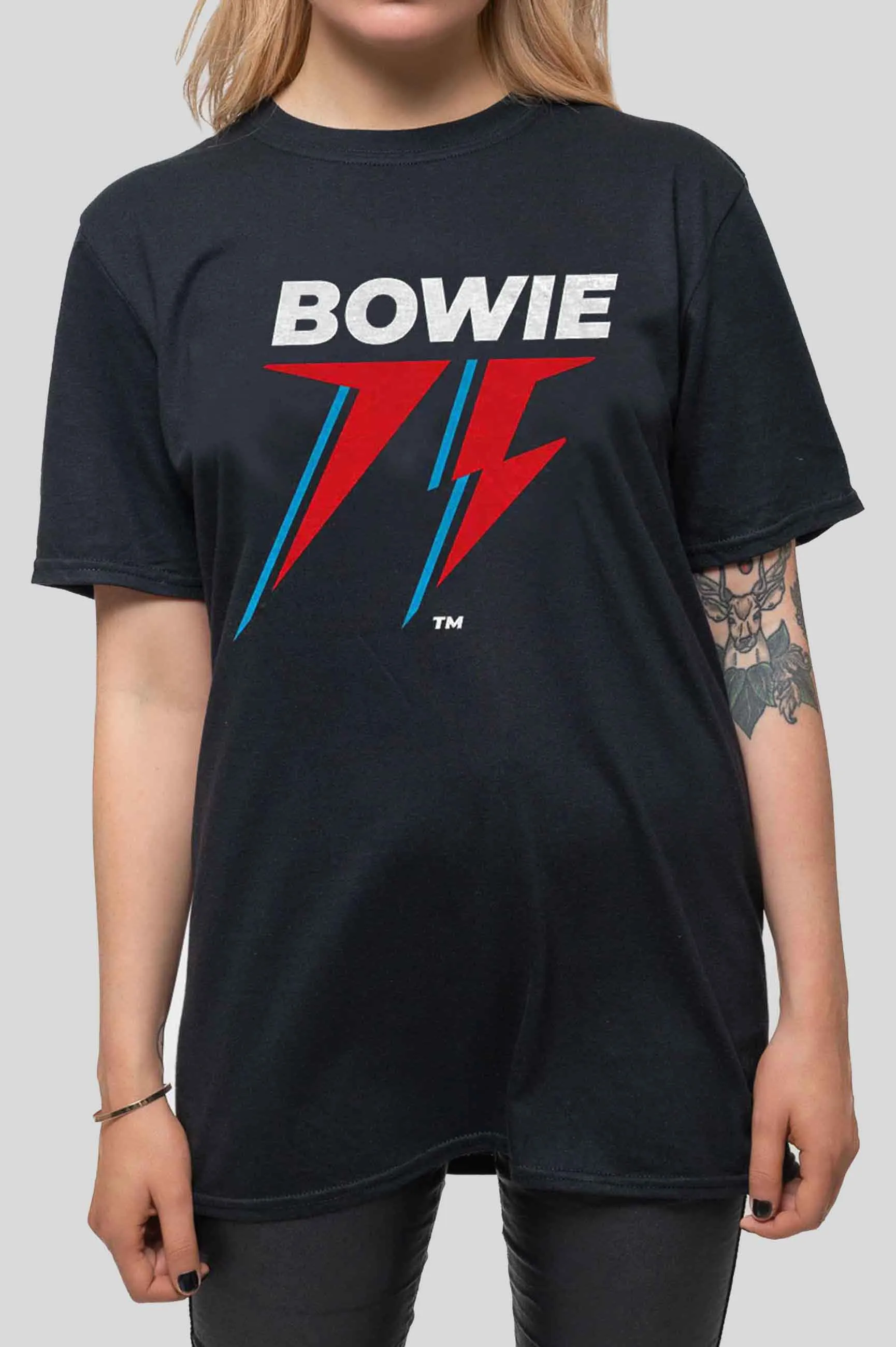 David Bowie 75th Flash Logo T Shirt sold by Paradiso Clothing product image thumbnail 3