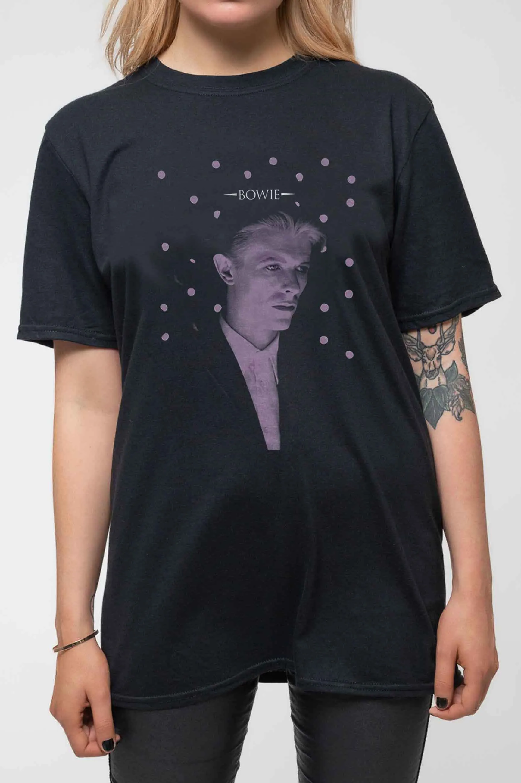 David Bowie Dots Logo T Shirt sold by Paradiso Clothing product image thumbnail 3