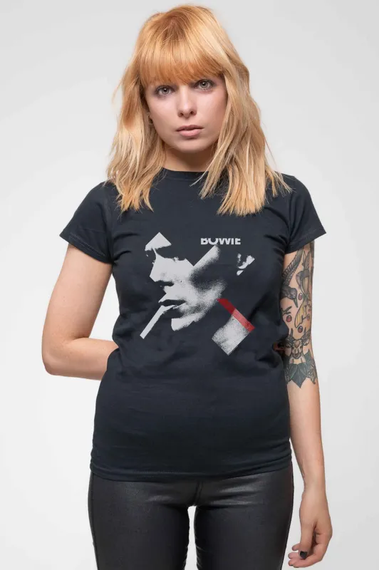 David Bowie X Smoke Skinny Fit T Shirt sold by Paradiso Clothing