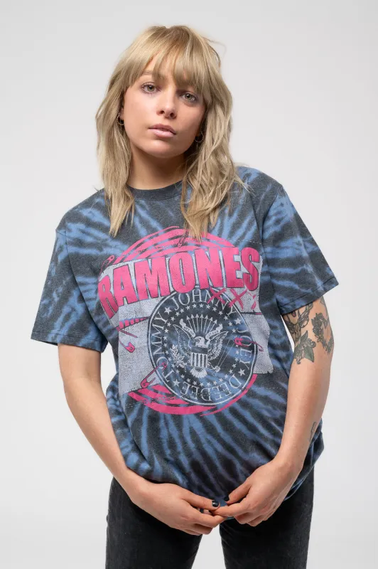 Ramones Punk Patch Dip Dye T Shirt sold by Paradiso Clothing
