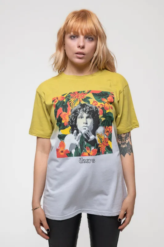 The Doors Jim Morrison Floral Square T Shirt sold by Paradiso Clothing