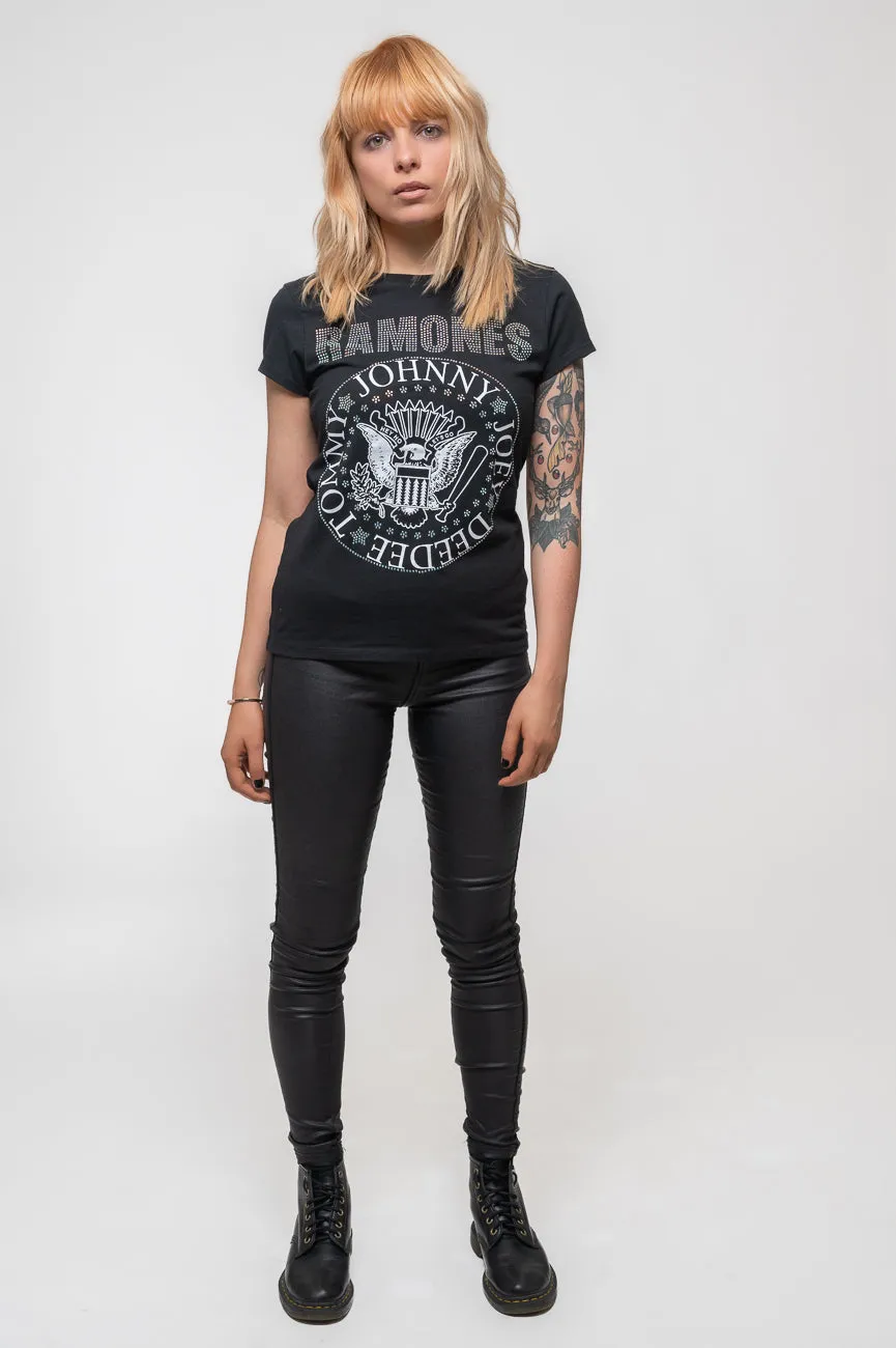 Ramones Presidential Seal Diamante Skinny T Shirt sold by Paradiso Clothing product image thumbnail 2