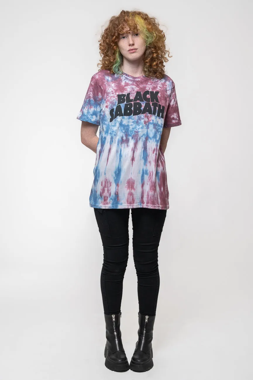 Black Sabbath Wavy Band Logo Dye Wash T Shirt sold by Paradiso Clothing product image thumbnail 2